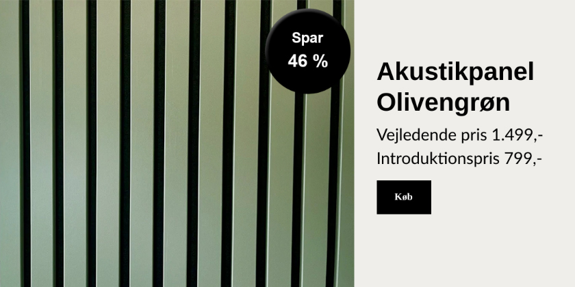 Akustikpanel - Olivengrøn