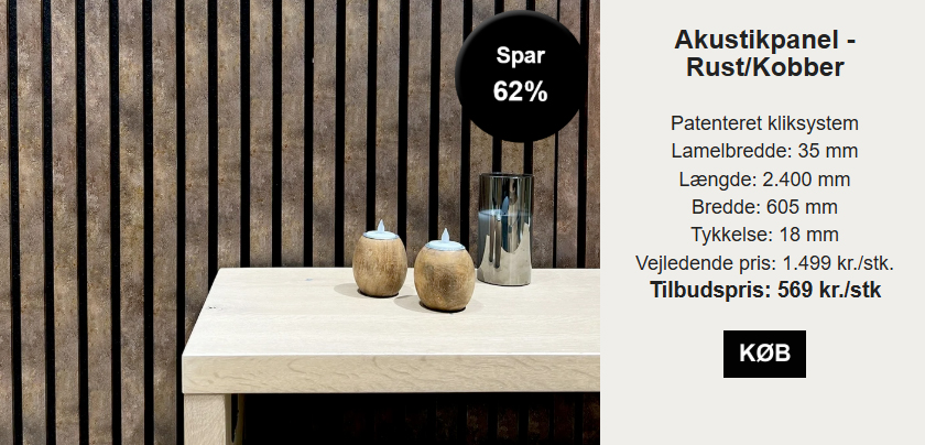 Akustikpanel Rust/Kobber