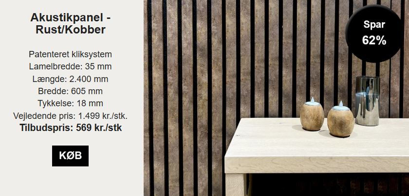 Akustikpanel Rust/Kobber