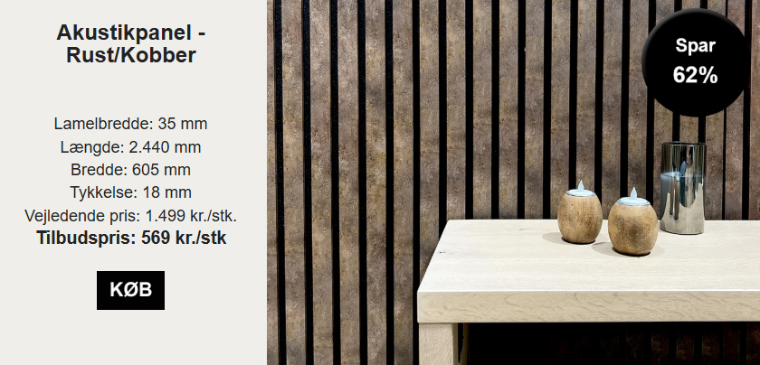 Akustikpanel Rust/Kobber
