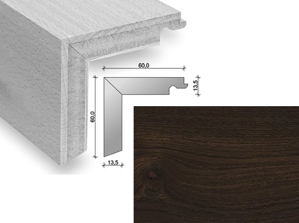 HARO Trappeforkant plank - Afrikansk Eg med klar matlak