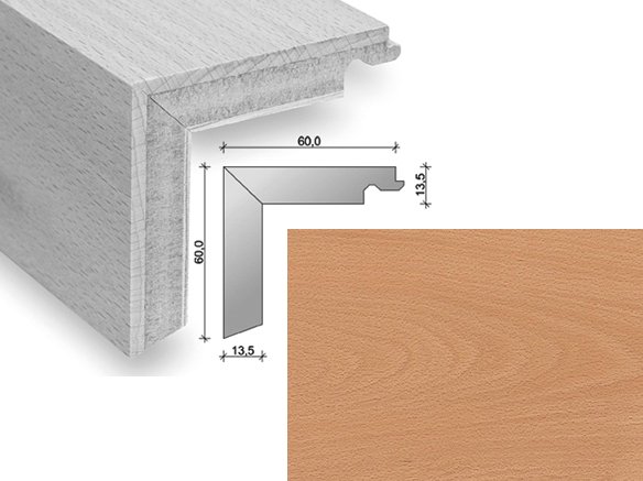 HARO Trappeforkant plank - B�g med klar matlak