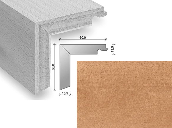 HARO Trappeforkant plank - Dampet B�g med klar matlak