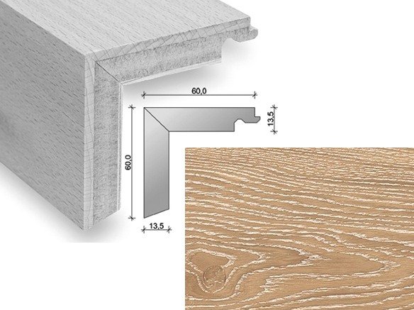 HARO Trappeforkant plank - Kalket og b�rstet Eg med klar matlak