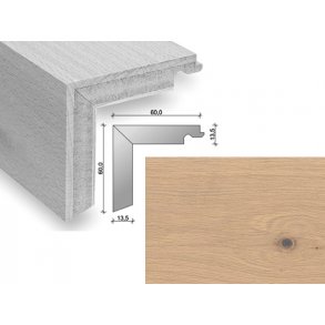 HARO Trappeforkant plank - Eg med hvid matlak