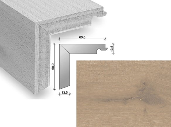 HARO Trappeforkant plank - Perlegr� Eg med matlak