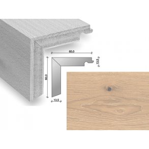 HARO Trappeforkant plank - Salinhvid Eg med matlak