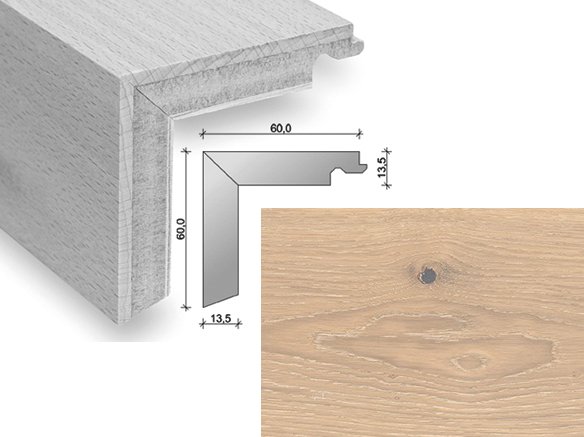 HARO Trappeforkant plank - Salinhvid Eg med matlak