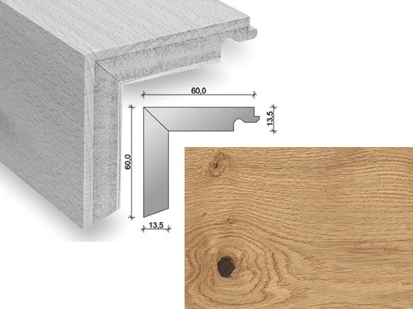 HARO Trappeforkant plank - Rustik Eg med klar matlak