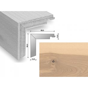 HARO Trappeforkant plank - Ask med hvid matlak