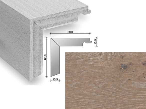 HARO Trappeforkant plank - Brstet og kalket Eg med olie