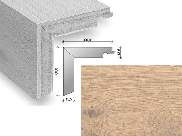 HARO Trappeforkant plank - Eg med hvid olie/voks