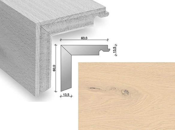 HARO Trappeforkant plank - Brstet Eg Sandhvid med matlak