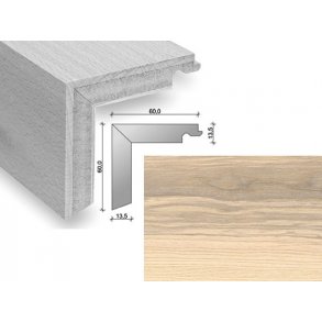 HARO Trappeforkant plank - Brstet Ask sandhvid med matlak