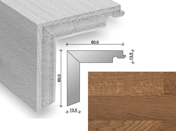 HARO Trappeforkant 3-stav - Rget Eg med matlak