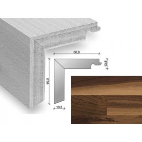 HARO Trappeforkant 3-stav - Valnd med klar matlak