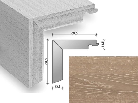 HARO Trappeforkant 3-stav - Kalket og brstet Eg med matlak