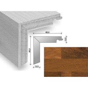 HARO Trappeforkant 3-stav - Merbau med klar matlak