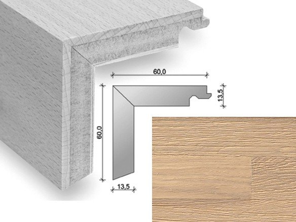 HARO Trappeforkant 3-stav - Relief brstet Eg med hvid olie