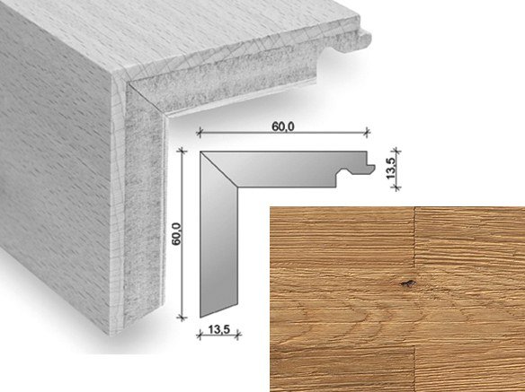 HARO Trappeforkant 3-stav - Relief brstet Eg med klar olie