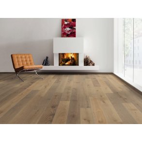 HARO Plankegulv - Brstet Eg Fljlsbrun Universal med olie - Bredde 180 mm