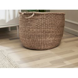 Parketgulv 3-stav - Ask Accent med hvid matlak - Bredde 190 mm