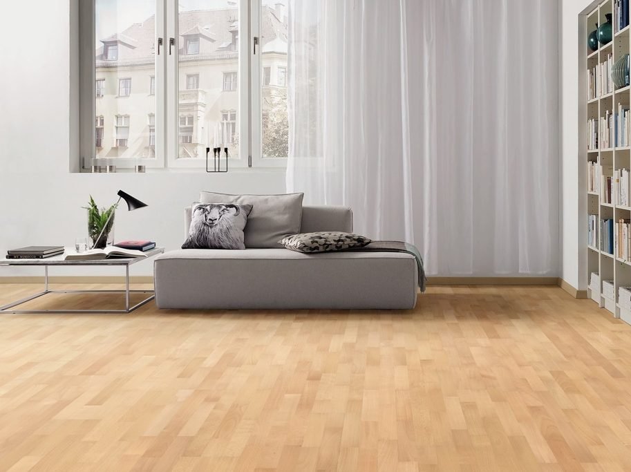 HARO Parketgulv 3-stav - Dampet Bg Trend med klar naturaDur matlak - Bredde 180 mm 