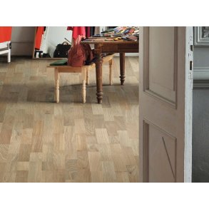 HARO Parketgulv 3-stav - Brstet Eg Naturale Invisible med naturaLin+ olie - Bredde 180 mm 