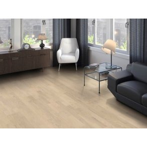 HARO Parketgulv 3-stav - Brstet Eg Naturale Lysehvid med hvid naturaDur matlak - Bredde 180 mm 