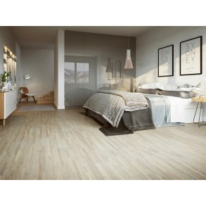 6-stavs Design Parket - Eg Standard med hvid matlak - Bredde 180 mm