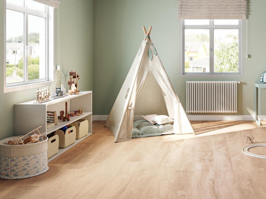 Vinyl - Beige plankegulv 