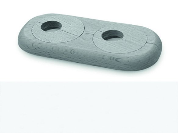 HARO Dobbelt radiatorroset 19 mm - Hvid