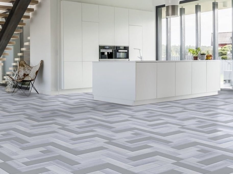 Vinyl - Lysegr mnster med tr og fliser