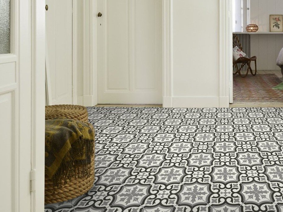 Vinyl - Specielt mnster i gr og sort