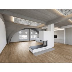 Stavparket - Brstet Eg Struktur med klar matlak - 500 x 70 x 11,5 mm - 6 mm slidlag 