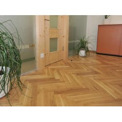 Stavparket - Brstet Eg Struktur med klar olie - 500 x 70 x 11,5 mm - 6 mm slidlag