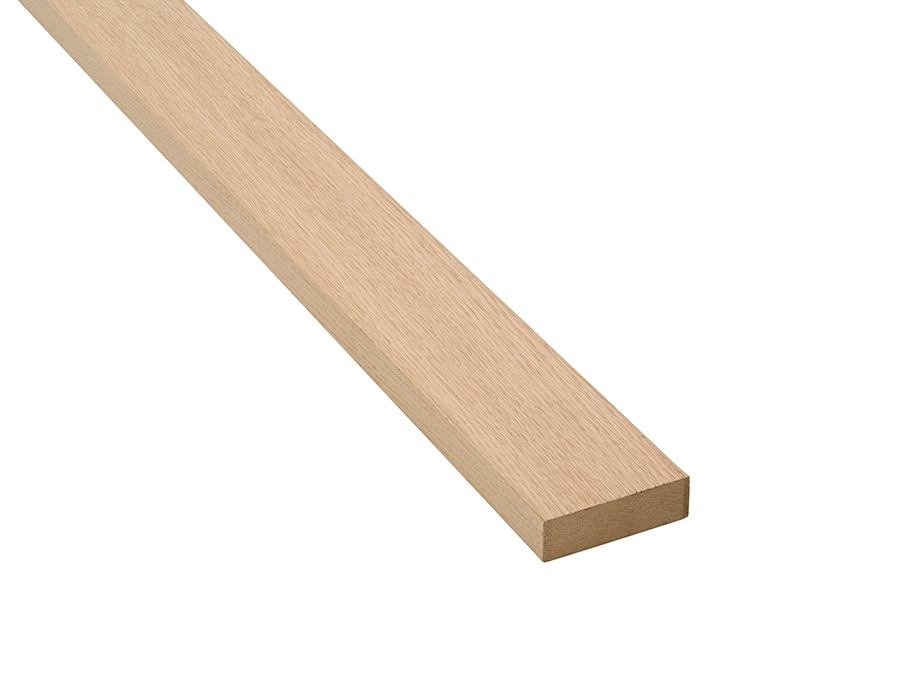 Avslutningslista fr akustikpanel - Obehandlad Ek - Brun MDF - 65 mm