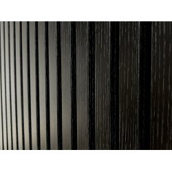 Akustikpanel - Black Oak m. sort baggrund - 60 x 240 cm