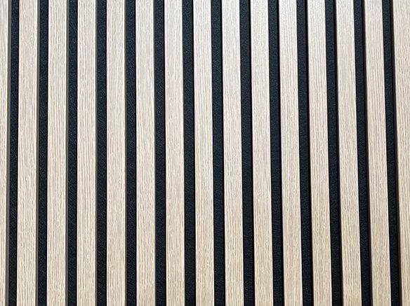 Akustikpanel - Eg m. sort baggrund - 60,5 x 244 cm
