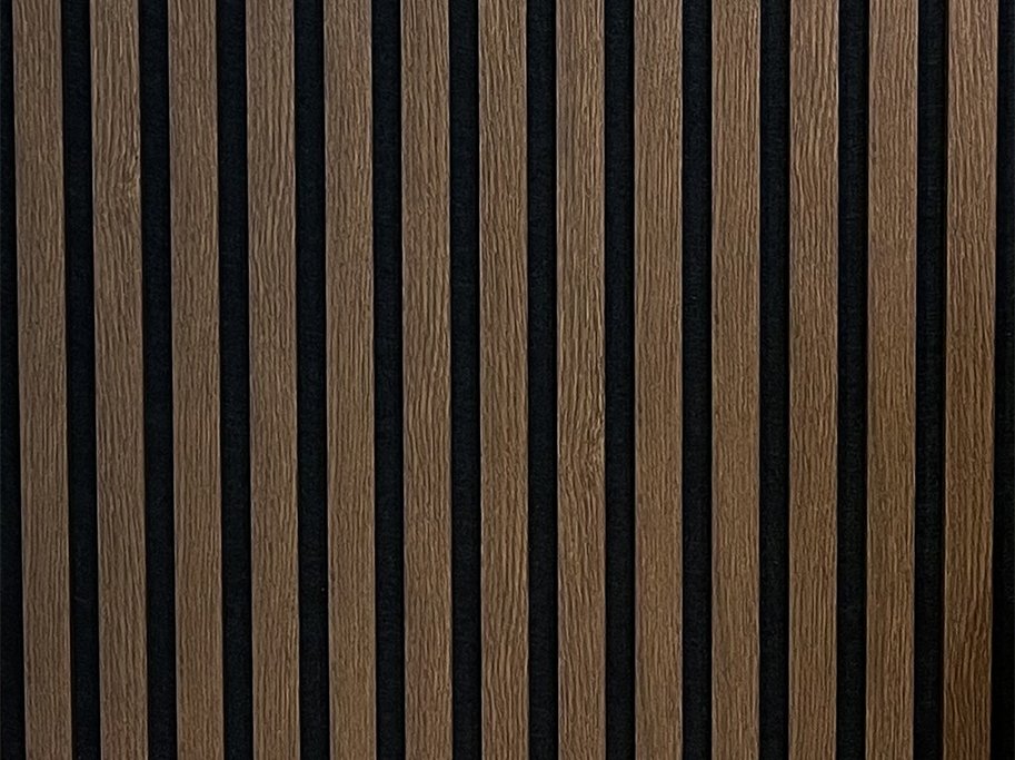 Akustikpanel - Rkt Ek m. svart bakgrund - 60 x 240 cm