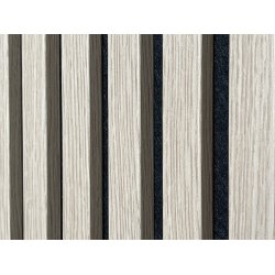 Akustikpanel - Eg m. sort baggrund - 60,5 x 244 cm