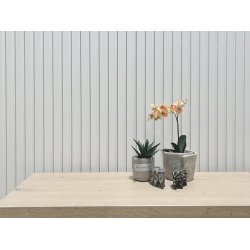 Akustikpanel - Hvid m. hvid baggrund - 60 x 240 cm