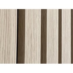 Akustikpanel - Lys Eg m. sort baggrund - 60,5 x 244 cm Akustikpanel