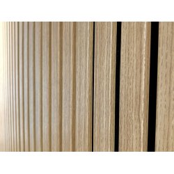 Akustikpanel - Oiled Oak m. sort baggrund - 60 x 240 cm