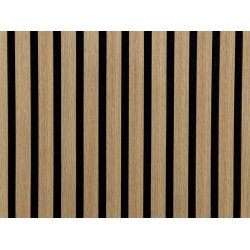 Akustikpanel - Oljerad Ek m. svart bakgrund - 60 x 240 cm