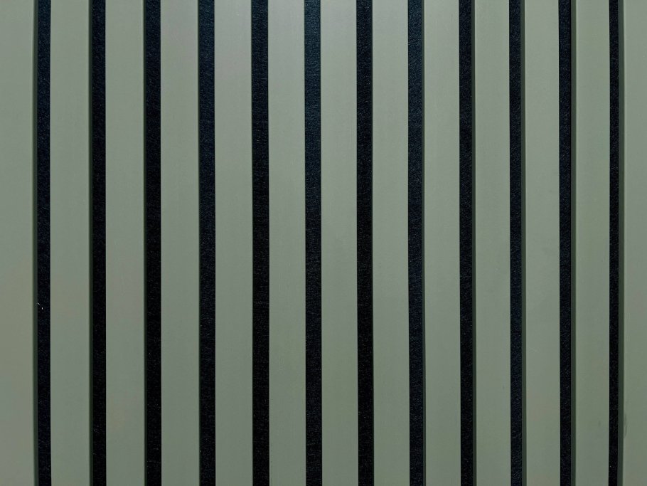 Akustikpanel - Olivengrn m. sort baggrund - 60 x 240 cm