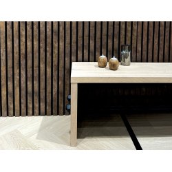 Akustikpanel - Rust/Kobber m. sort baggrund - 60,5 x 244 cm