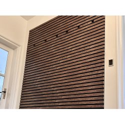 Akustikpanel - Rust/Kobber m. sort baggrund - 60,5 x 244 cm