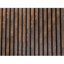 Akustikpanel - Rust/Kobber m. sort baggrund - 60,5 x 244 cm