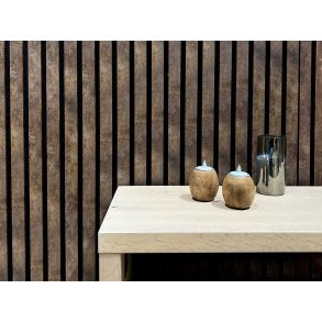 Akustikpanel - Rost/Koppar m. svart bakgrund - 60,5 x 244 cm